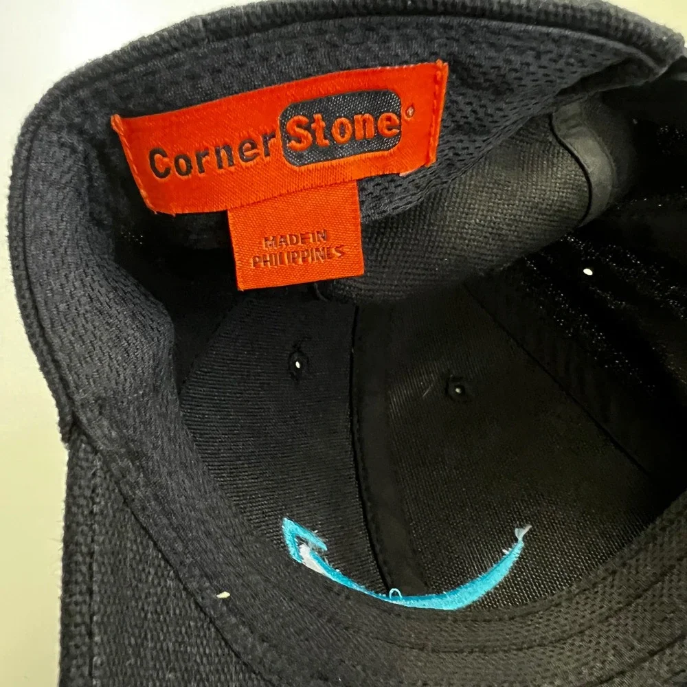 Amazon EWR4 Leadership CornerStone Canvas Snapback Hat Black Teal Smile Logo
